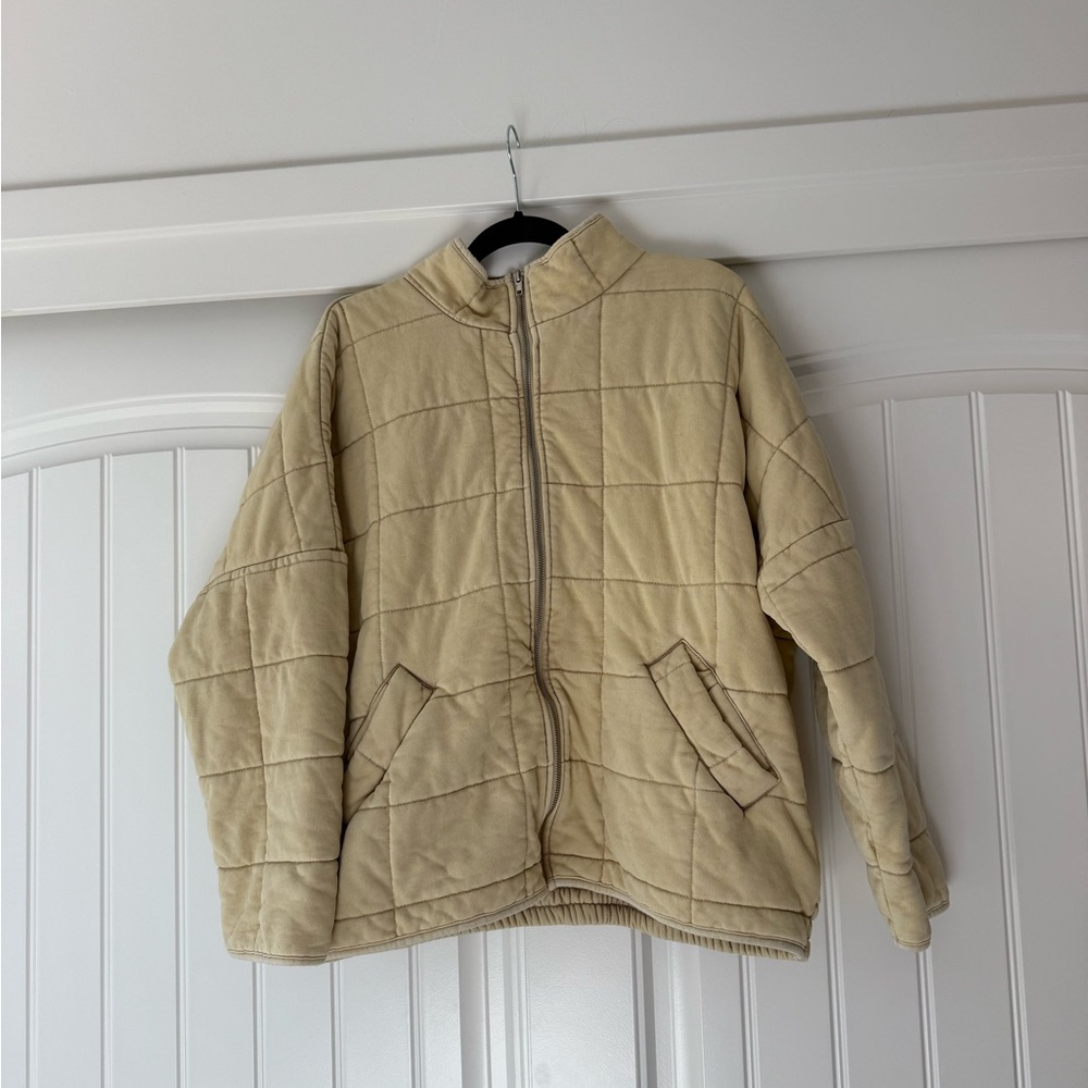 Forever 21 Beige Quilted Jacket